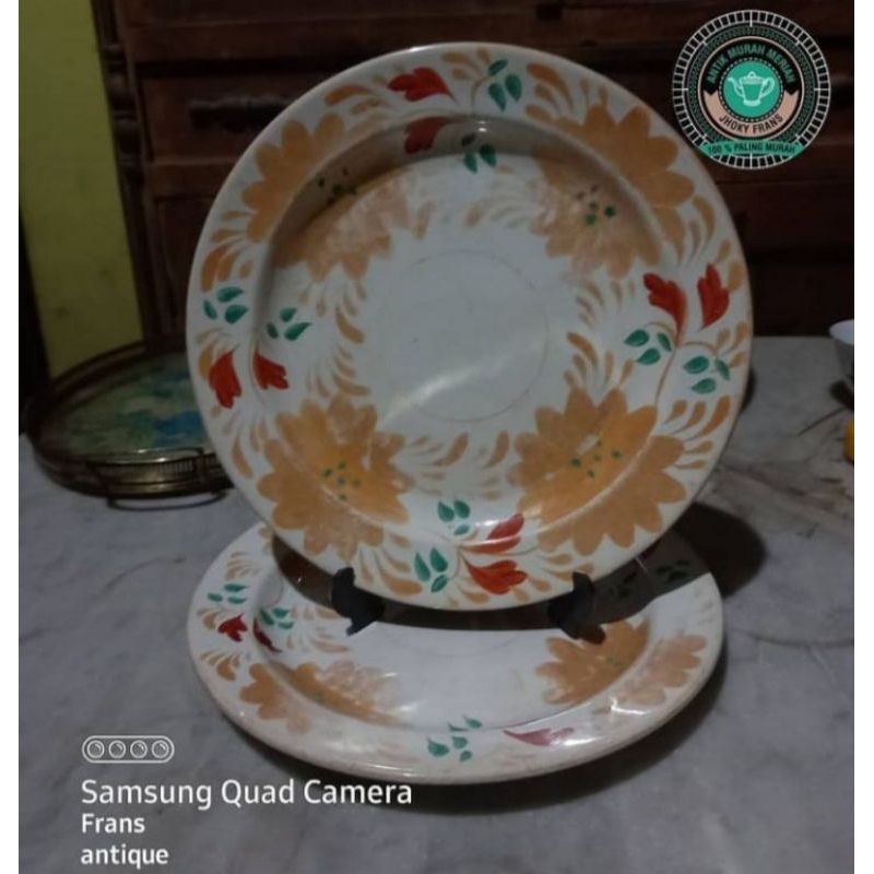 piring ceper motif bunga kangkung lawaz