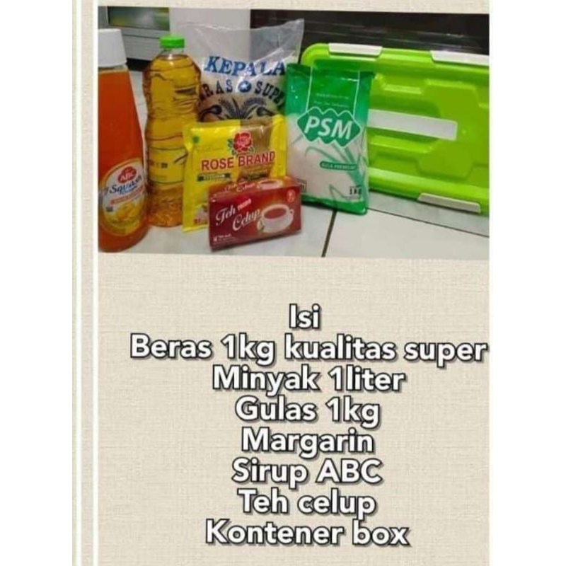 Paket Box Container/Paket Sembako/Hampers