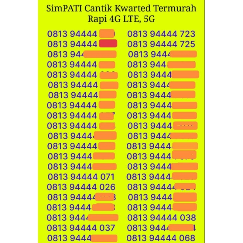 perdana simpati cantik mantab