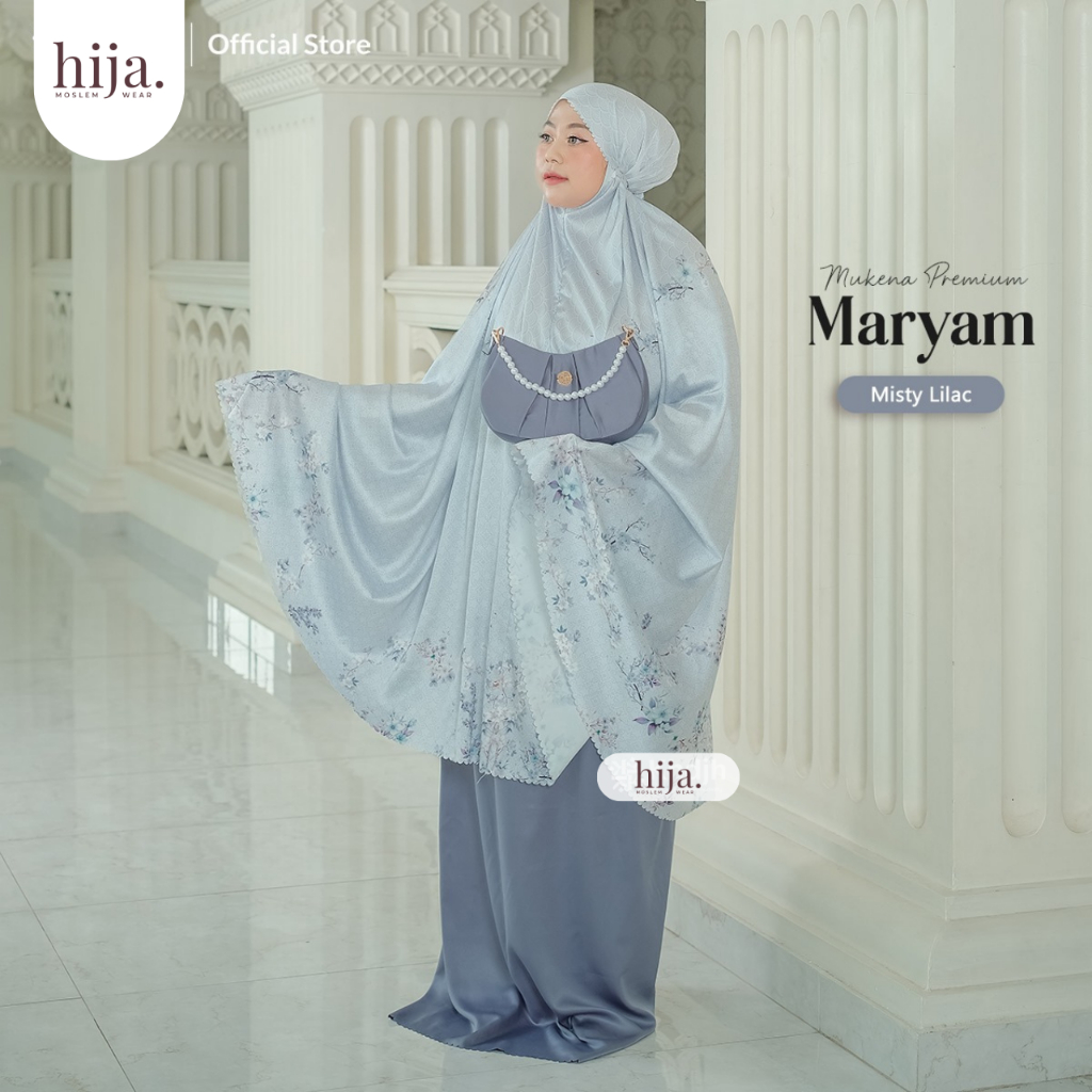 Mukenah Armani Silk Premium Motif Aesthetic Mukena Jumbo 2 in 1 Signature Raya Edition Maryam