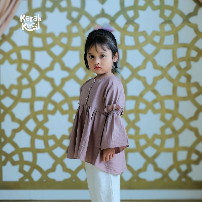 Kerah Kecil - Hannum Set (Baju Muslim Anak Perempuan) / (Setelan Baju Anak Perempuan) / (Baju Lebara