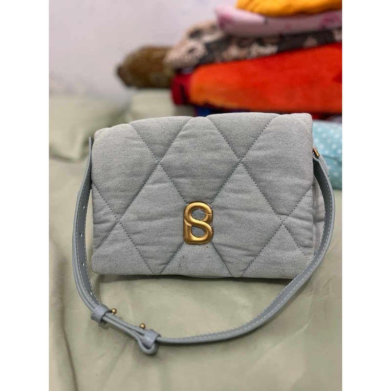 ZOEY DENIM BAG BUTTONSCARVES