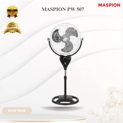 MASPION KIPAS ANGIN BESI PW 507/KIPAS STANDFAN PW507 TERMURAH ORI/PW507/PW-507/PW 507 STAND FAN