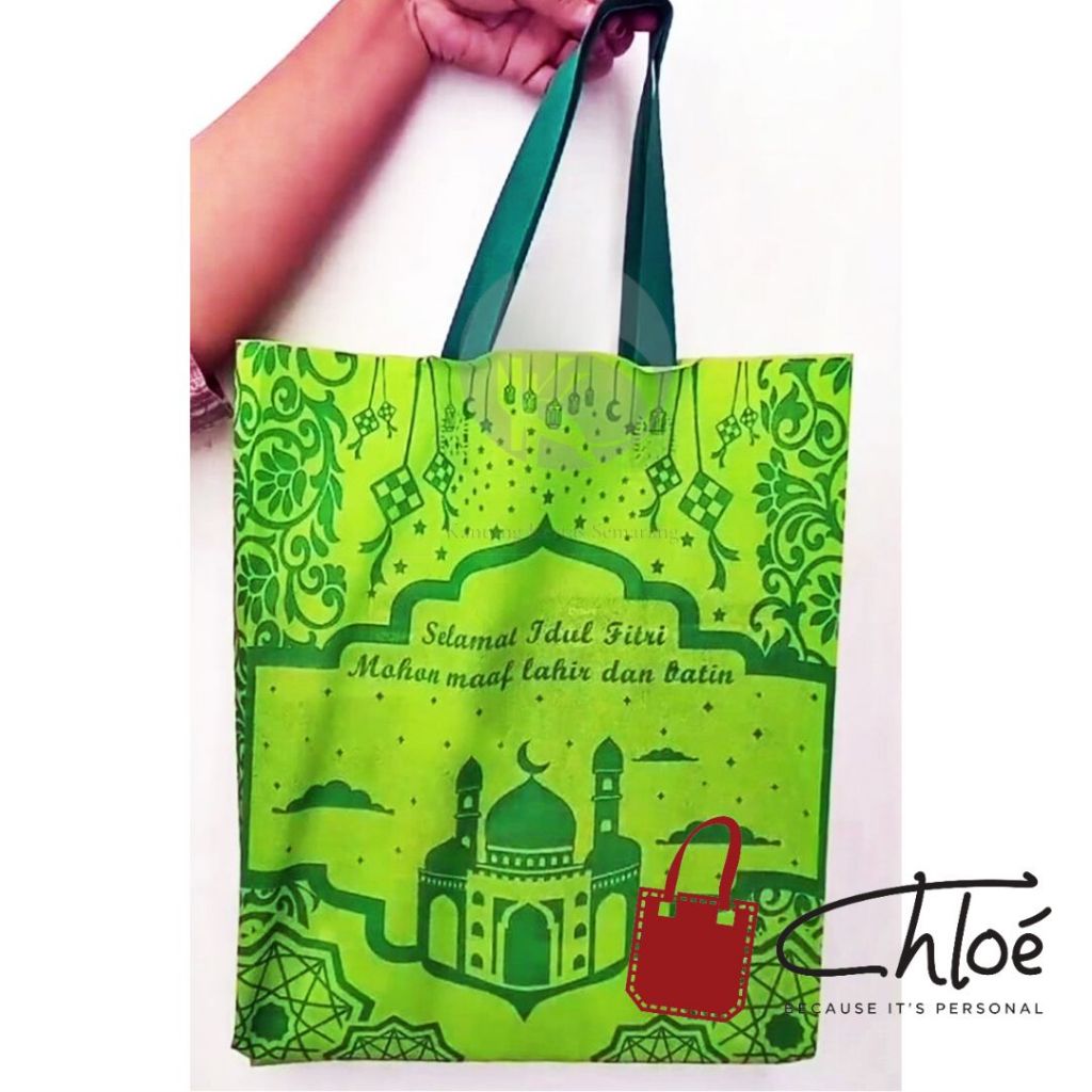 

Tas Spunbond/goodie bag murah 30x8x45 edisi lebaran/sembako/idul fitri