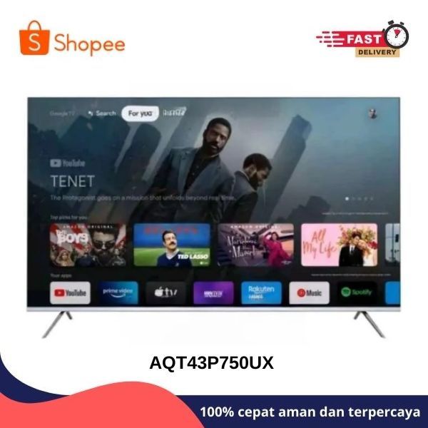 AQUA AQT43P750UX tv aqua 43 inch 4K UHD HQLED Google TV AQUA 43"