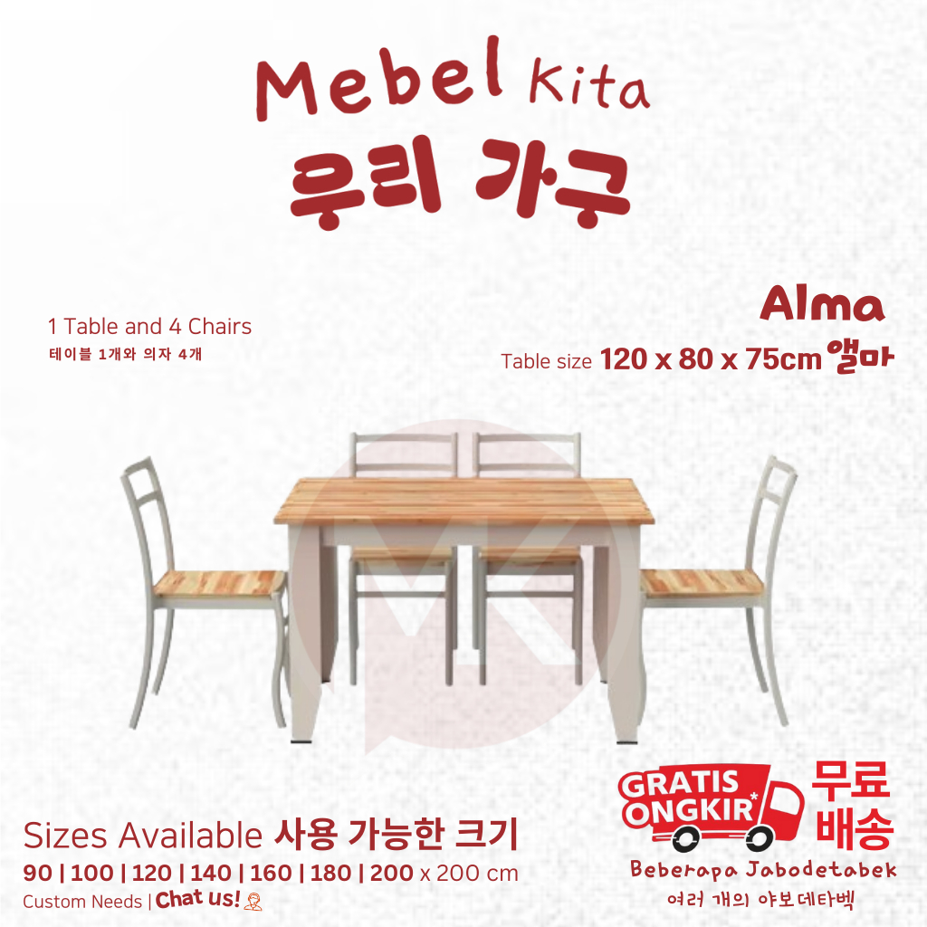 Meja Makan Minimalis Olympic DTM Alma