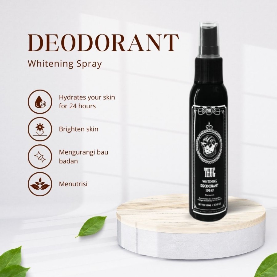 Thug Deodorant Whitening Spray Penghilang Bau Badan dan Bau Ketiak