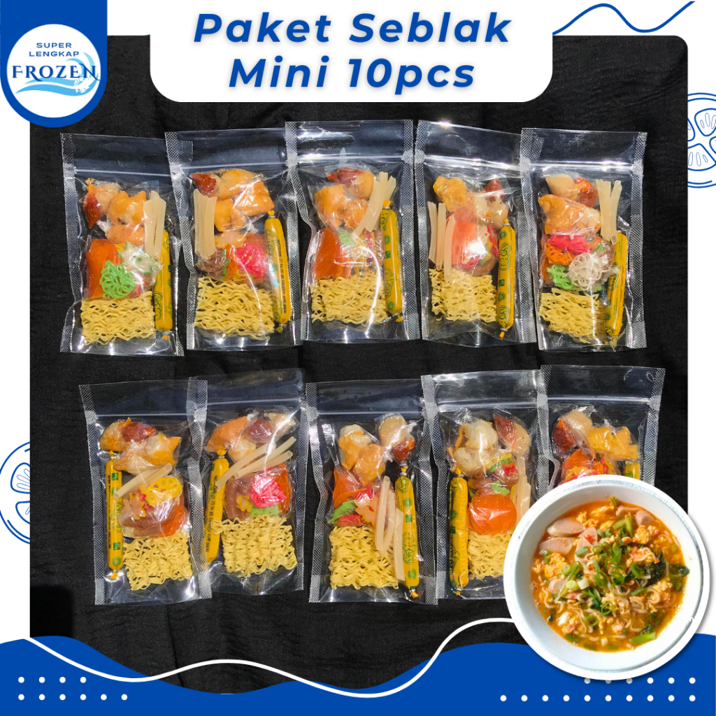 

Paket Seblak Instan 10pcs / Seblak Instan Bumbu Basah / Seblak Instan Homemade