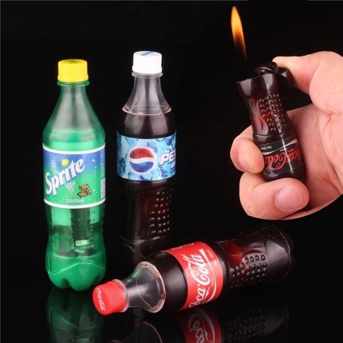 KOREK API BOTOL BRNAD MINUMAN SODA MANCIS LIGHTER BOTOL KRAT