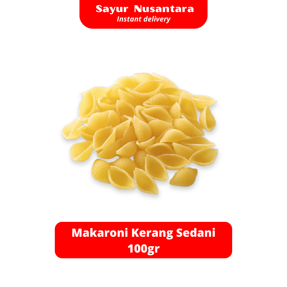 

Makaroni Kerang Sedani 100gr - Sayur Nusantara