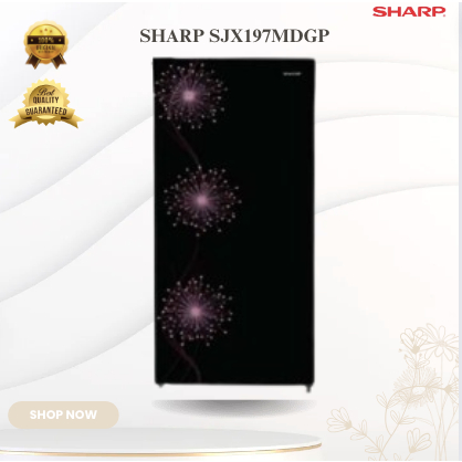 SHARP KULKAS 1 PINTU SJX197MDGP 128L/SJX-197MDGP/SJX 197MDGP/SHARP KULKAS 1 PINTU LOW WATT MURAH ORI