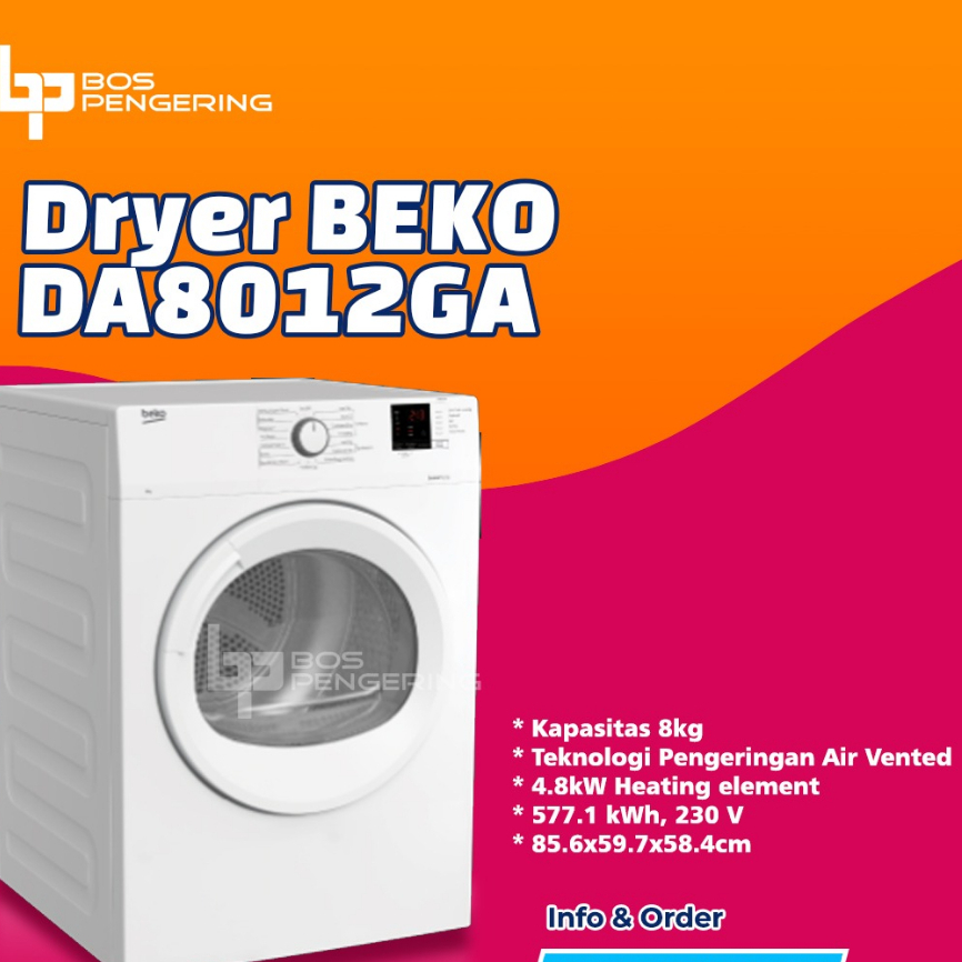 Ay00 DRYER KONVERSI GAS Ongkir BANDUNG Kertas Kosong Mesin Pengering Konversi Gas : Diamante - Beko