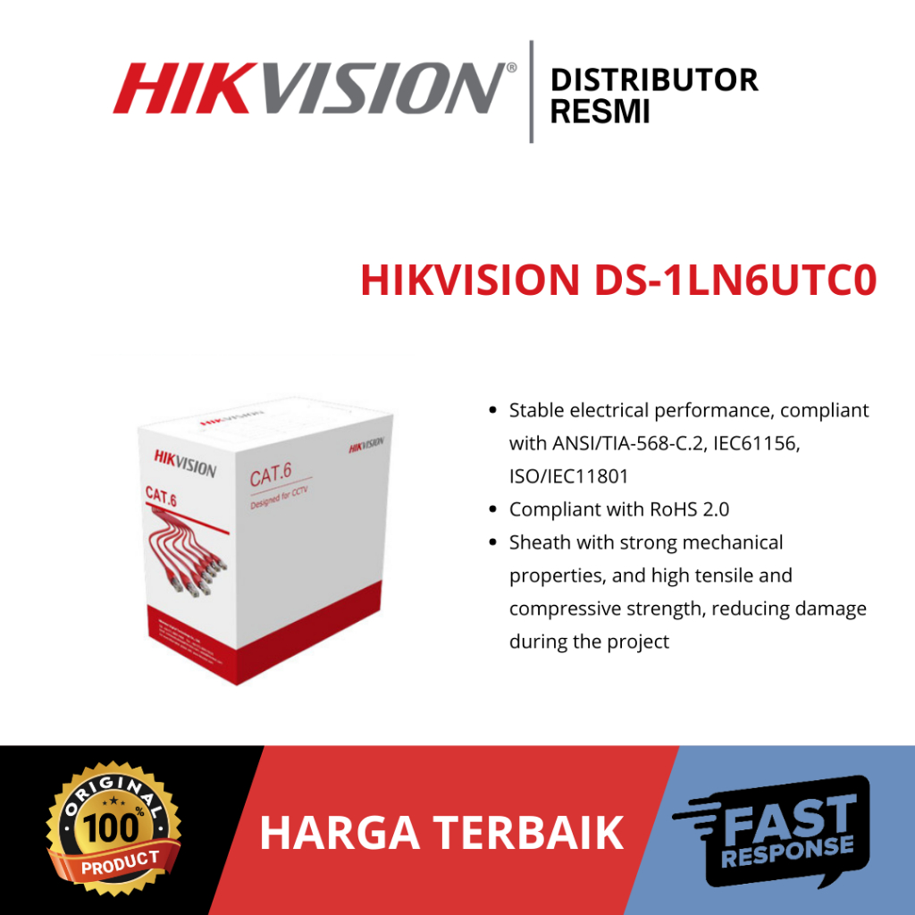 KABEL HIKVISION DS-1LN6UTC0 UTP CAT 6