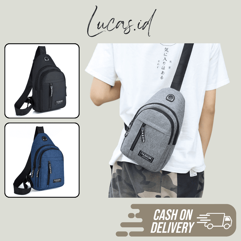 Sling Bag Pria Tas Selempang Banyak Ruang [TAS022]