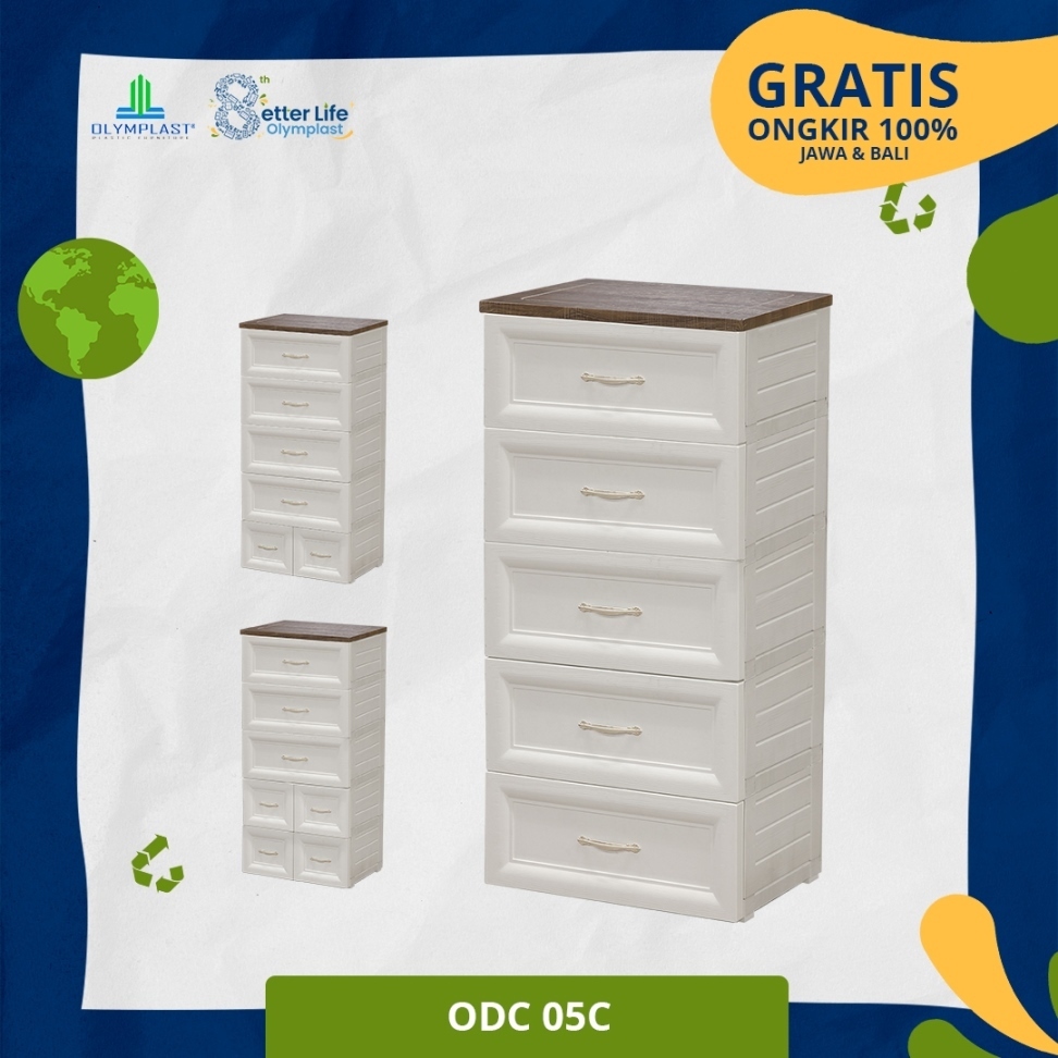 Olymplast Classic Drawer Cabinet Laci 5 Susun ODC 05 C