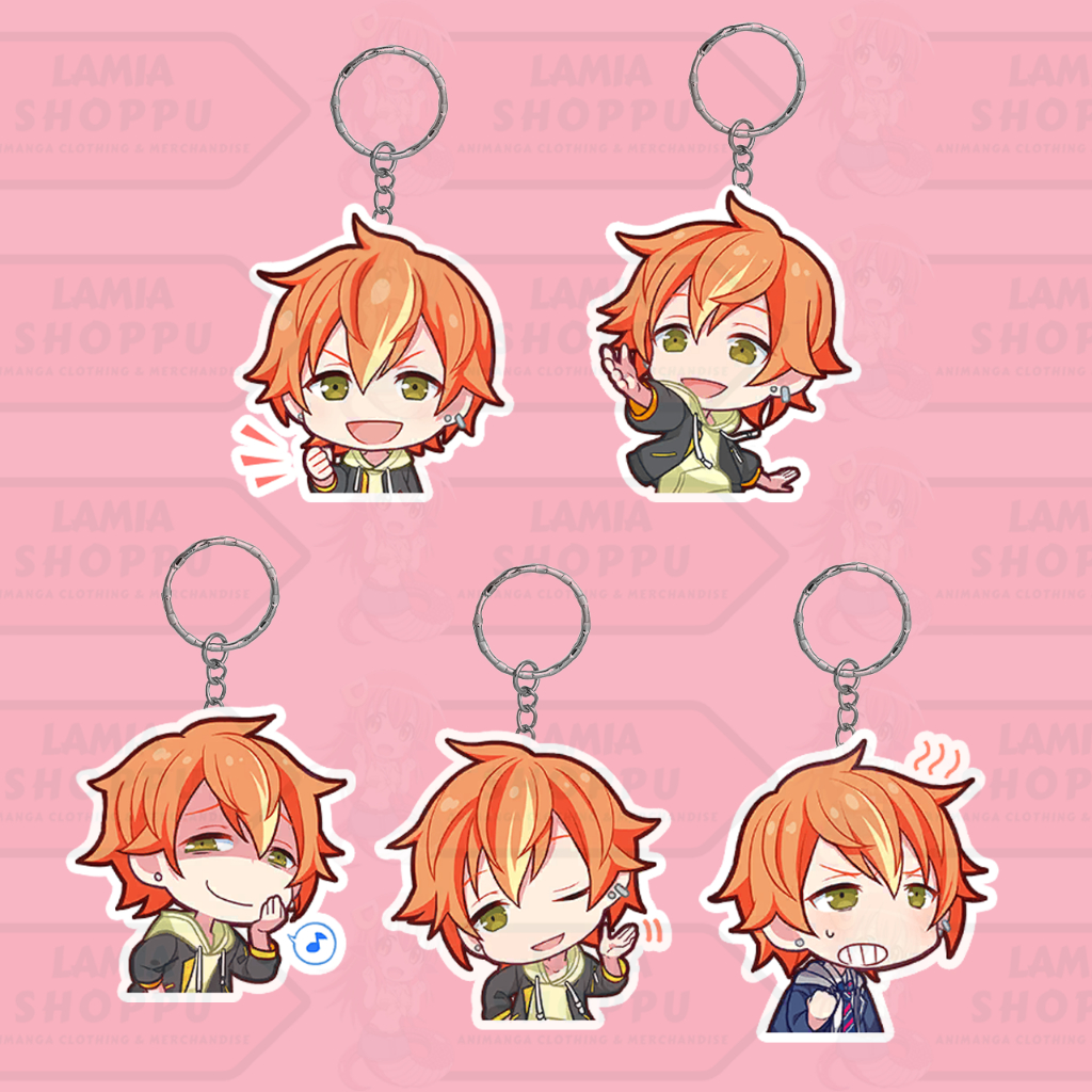 Gantungan Kunci Project Sekai Akito | Ganci Shinonome Akito Chibi | Gantungan HP Akito Vivid Bad Squ