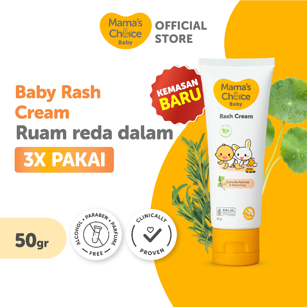 Baby Diaper Cream | Rash Cream Mama's Choice - Krim untuk meredakan biang keringat, ruam popok, ruam