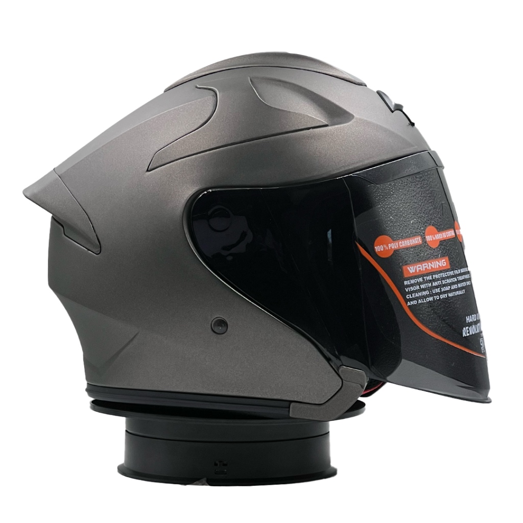 Helmantap - Helm MRX Equss Solid Grey Doff