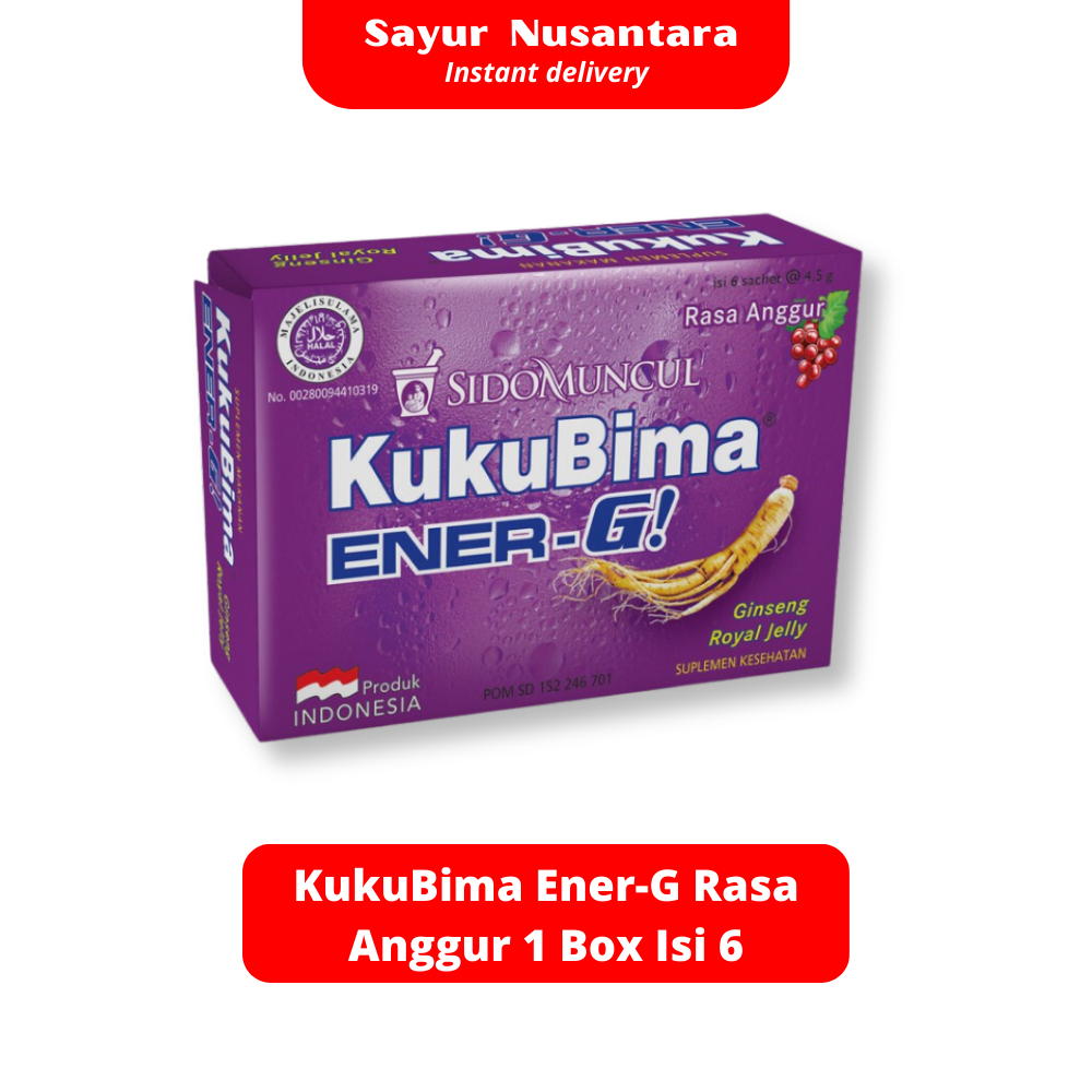 

KukuBima Ener-G Rasa Anggur 1 Box Isi 6 - Sayur Nusantara