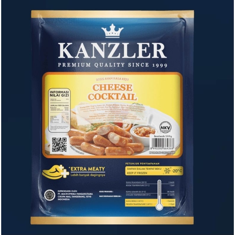 

CHEESE COCKTAIL SAUSAGE Kanzler 500gr