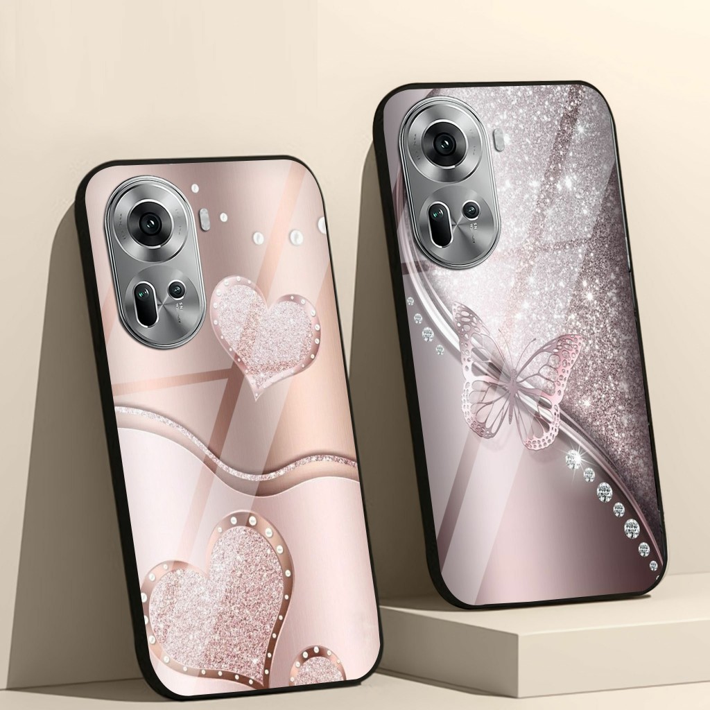 Case Kaca Oppo reno 11 5g - Kesing hp Oppo reno 11 5g - Case Cantik Oppo reno 11 5g - Case Kekinian 