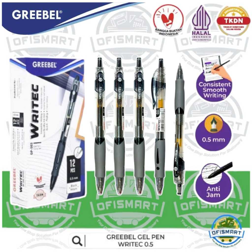 

Greebel Gel Pen GP-503 Writec 0,5mm | @1Ktk=12PCs
