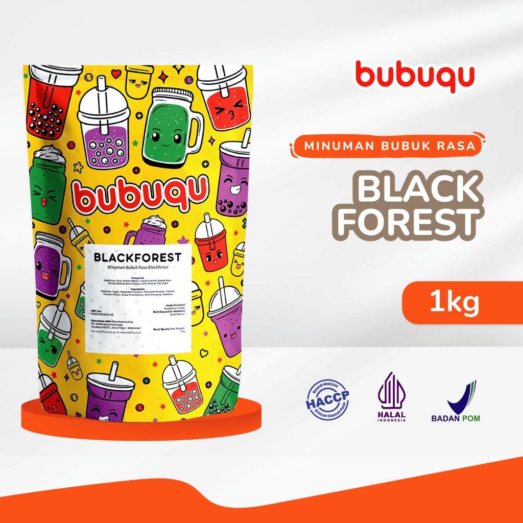 

Powder Drink Black Forest Bubuqu 1 Kg - Bubuk Minuman Kue Black Forest