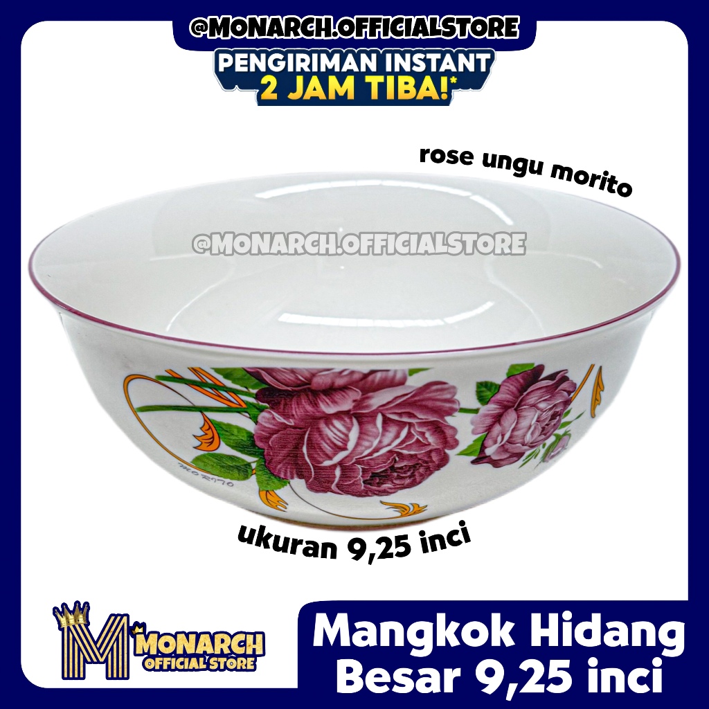 [INSTANT] 1 PCS MANGKOK BESAR HIDANG KERAMIK 9,25 INCI DAN 9 INCI SOUVENIR MANGKOK HIDANG PINDANG TE