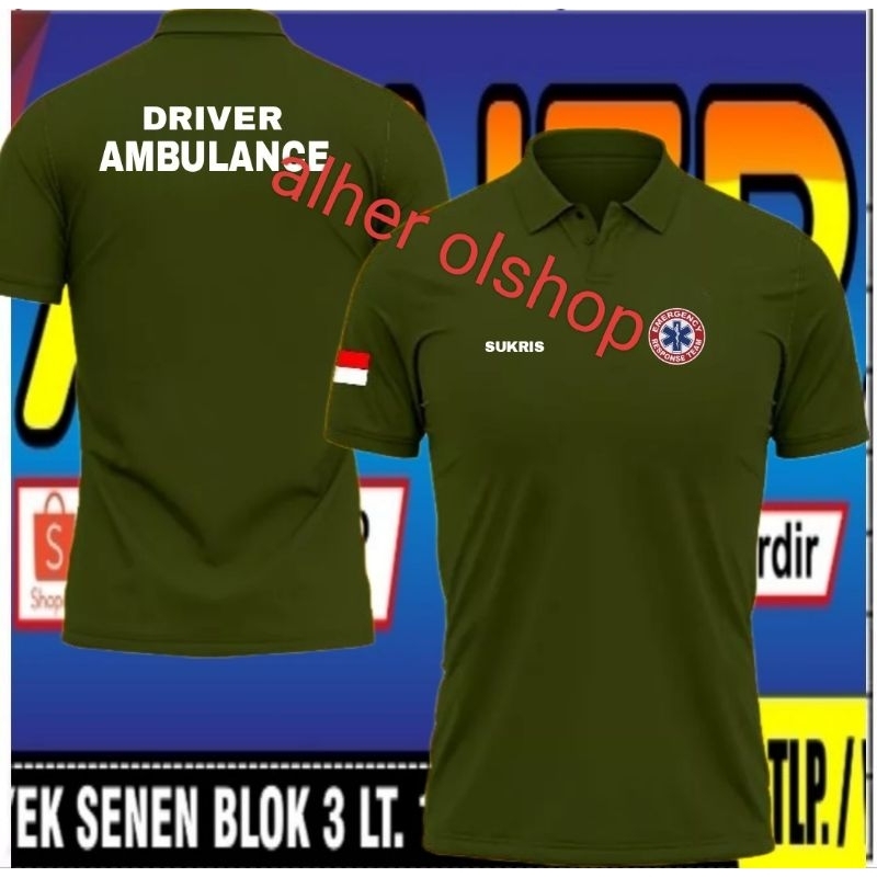 Kaos driver ambulance baju driver ambulance kaos polo driver ambulance kaos kerah driver ambulance p