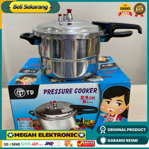 PRESTO HC /TD PRESTO HAPPY CALL 8 LITER WITH STEAMER PRESTO STAINLESS HAPPY CALL GRATIS ONGKIR