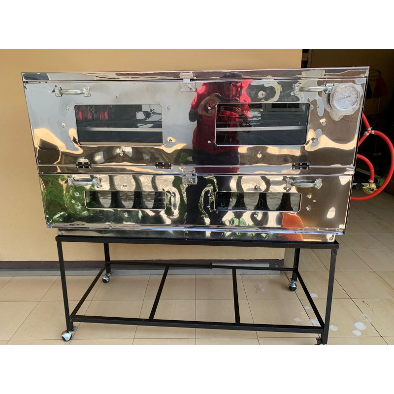 oven gas manual 120*55cm stainless anti karat.