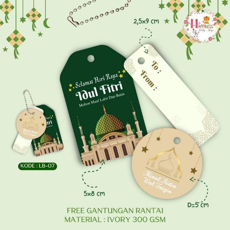 

Hang tag idul fitri model B