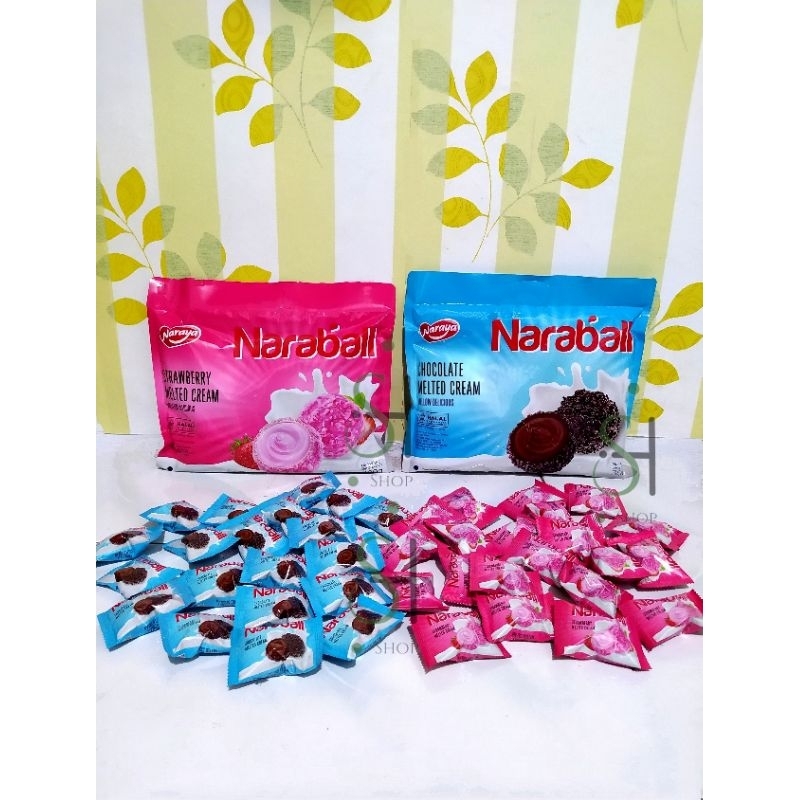 

Naraya NARABALL Wafer Ball Original Chocolate/Strawberry Melted Cream 300gr