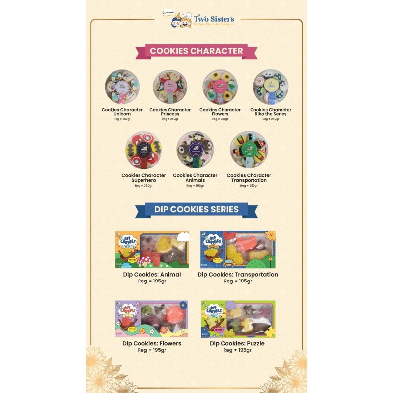 

Ina cookies, character series, dip cookies series