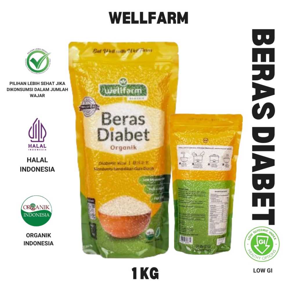 

Wellfarm Beras DIABET ORGANIK 1KG - KEMASAN BARU