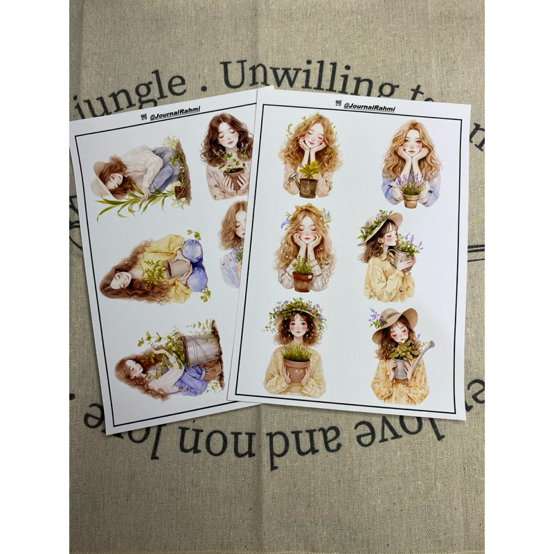 

Plant Lover Girls Stiker Sheet