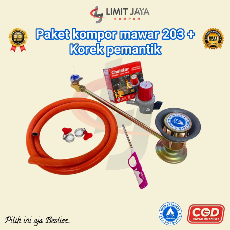 1 set kompor mawar semawar uk 201 , 202 , 203 satuset lengkap seperti di foto Kompor jos wos kompor 