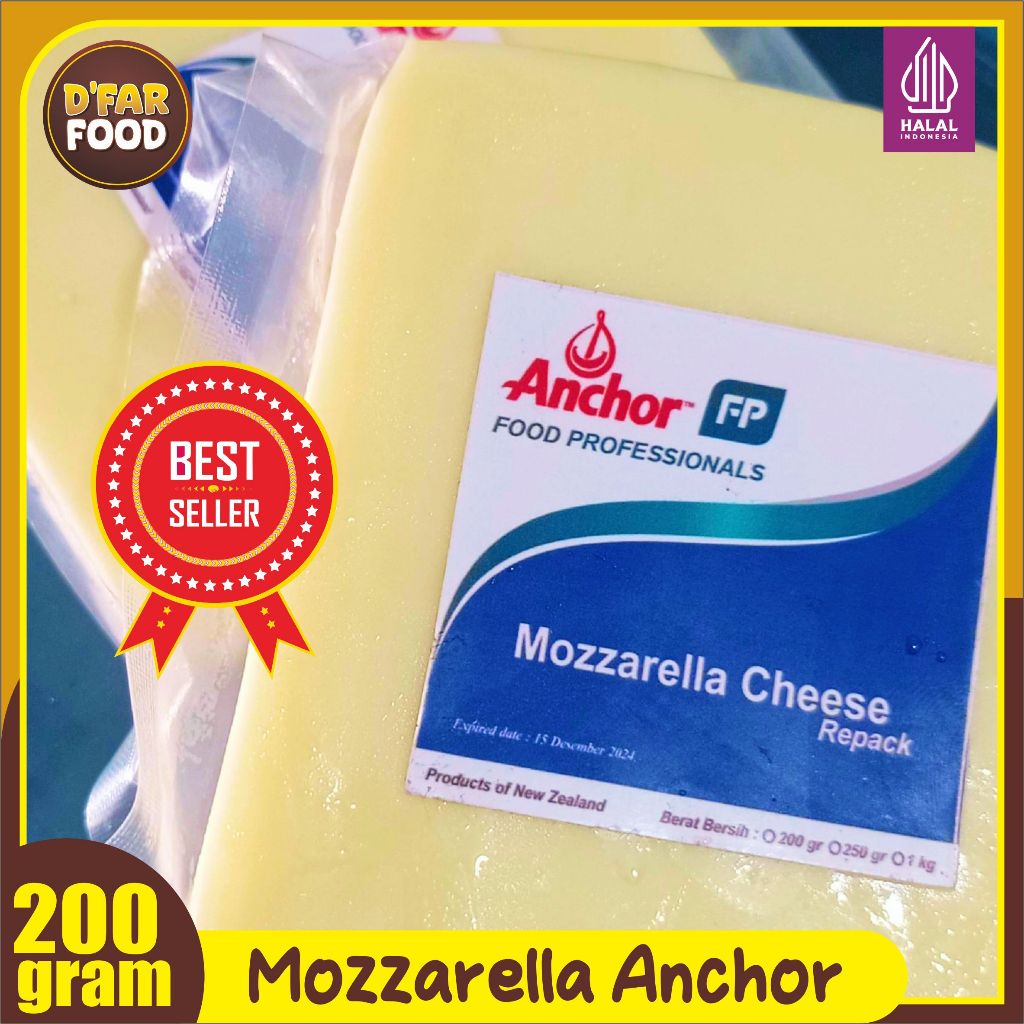 

Keju Mozzarella Anchor 200gr / Anchor Mozzarella Cheese - Keju Mozzarella Repack 200gr