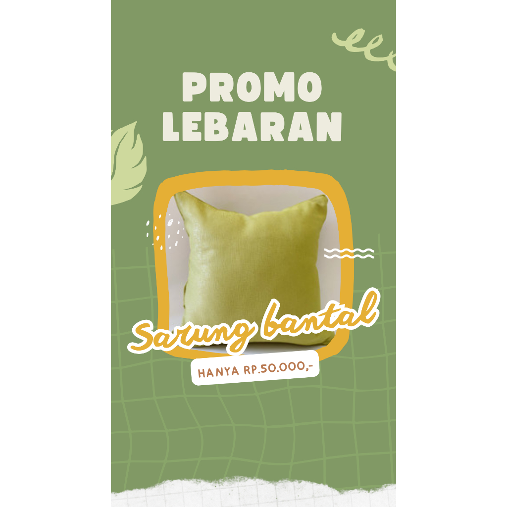 Sarung Bantal hijau polos