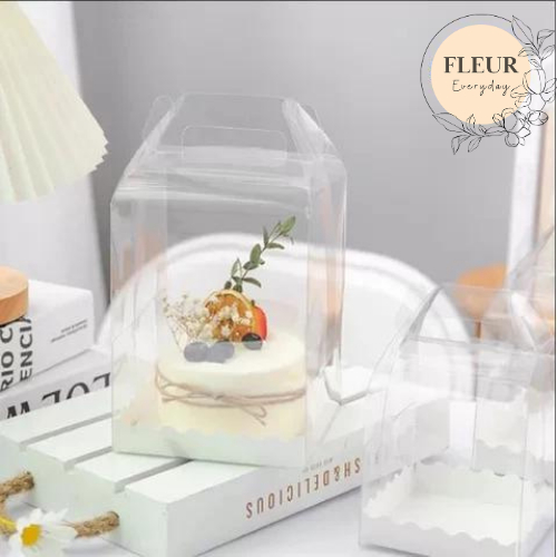 BOX KUE TRANSPARAN PORTABLE box packaging kue ulang tahun mika kue packing kue hampers