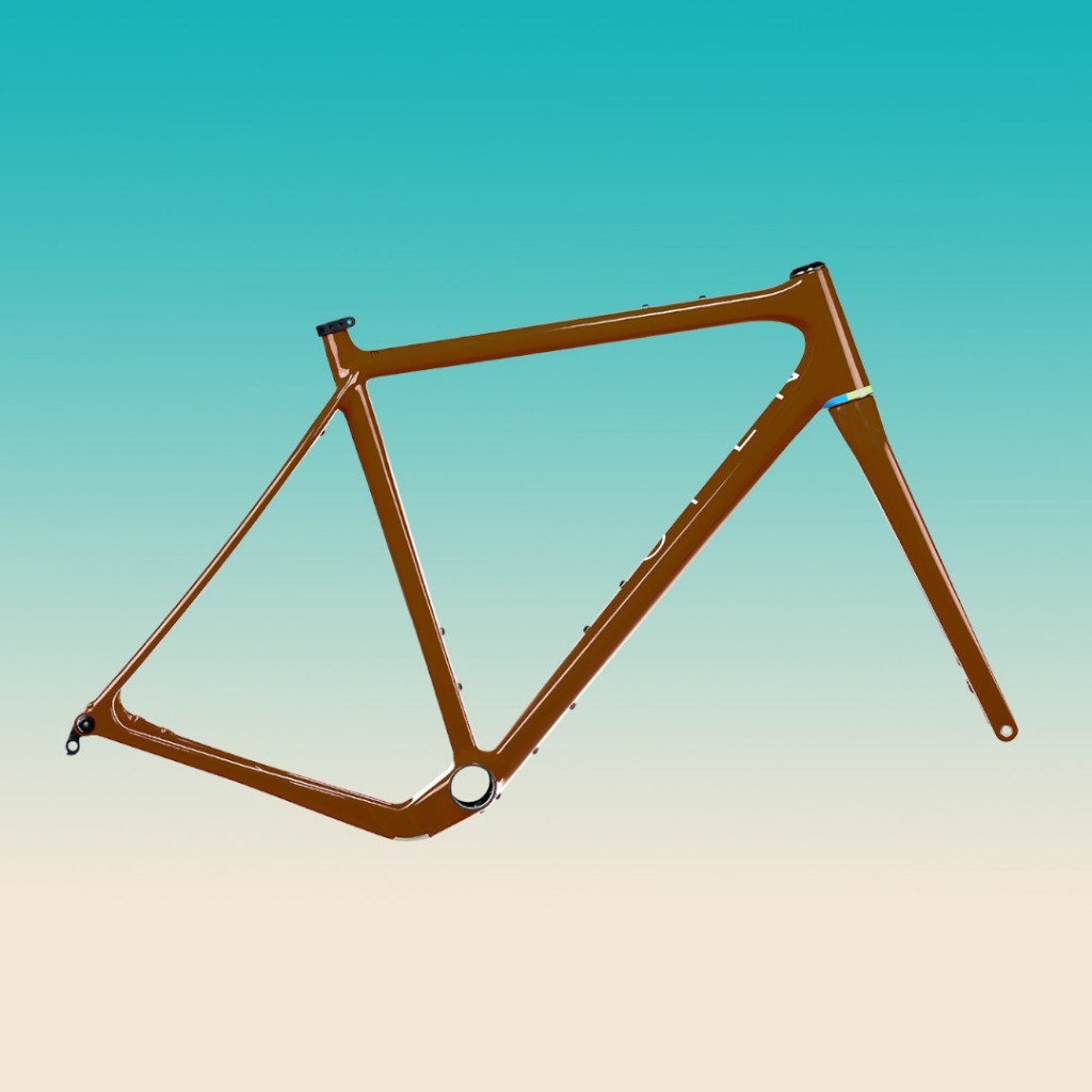 Frameset Open Cycle WI.DE WIDE Brown Gravel Bike Carbon Frame set
