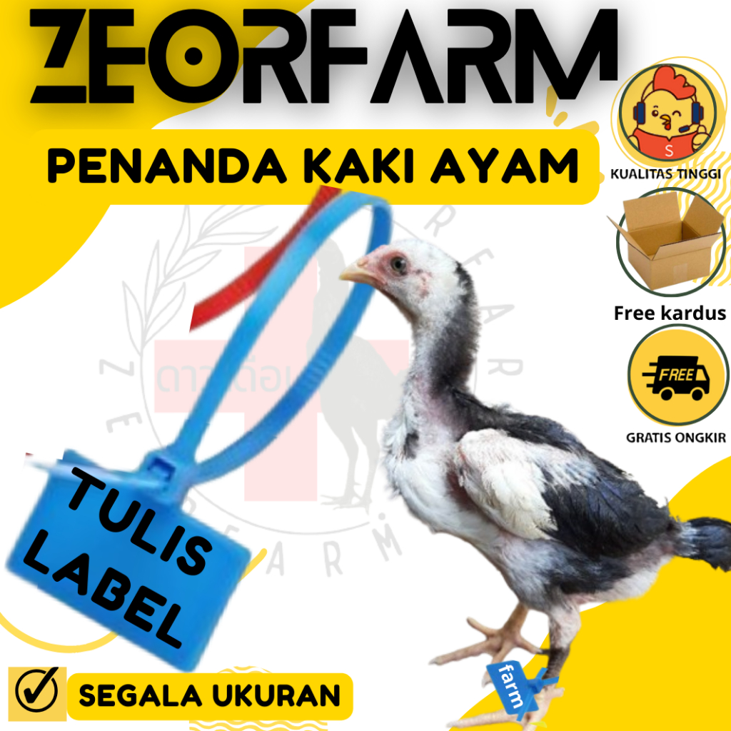 wingband segel kaki ayam PENANDA AYAM penanda kaki ayam unggas segala ukuran bisa label zeorfarm