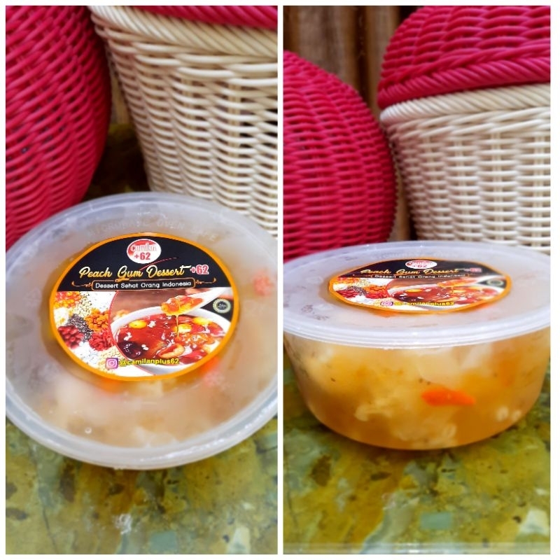 Peach Gum Dessert Super Collagen kualitas Premium 300 ml (Ready To Eat)