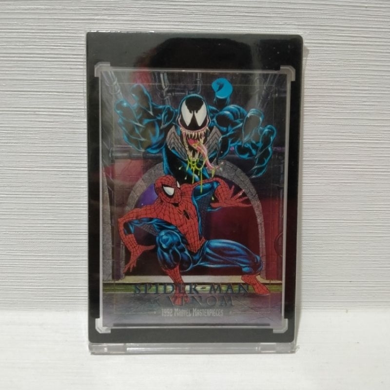 Kartu Marvel Masterpieces 1992  Battle Spectra Spiderman vs Venom