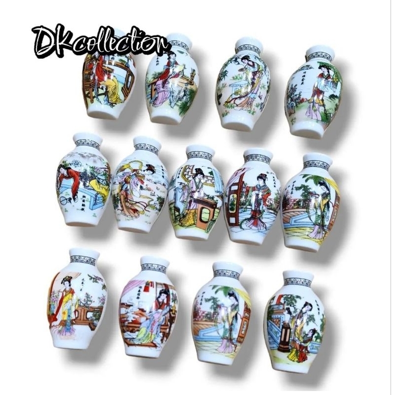 Moonmarket Magnet Kulkas Guci China Tempelan Kulkas Guci China Guci China Souvenir Magnet Kulkas