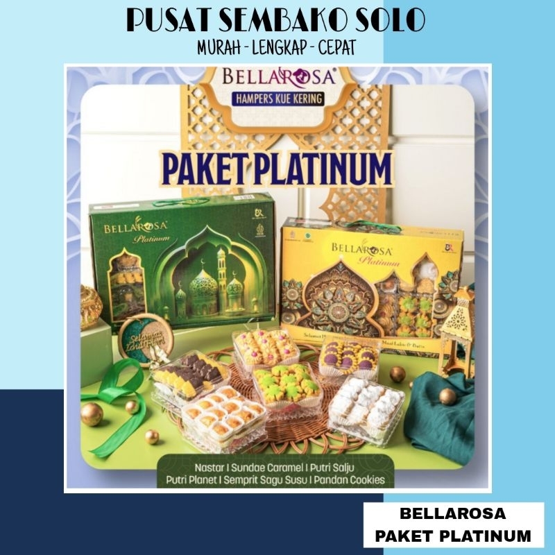 

Bellarosa Paket Platinum isi 6 Toples Paket Kue Lebaran Hampers Lebaran Beras 1000gr