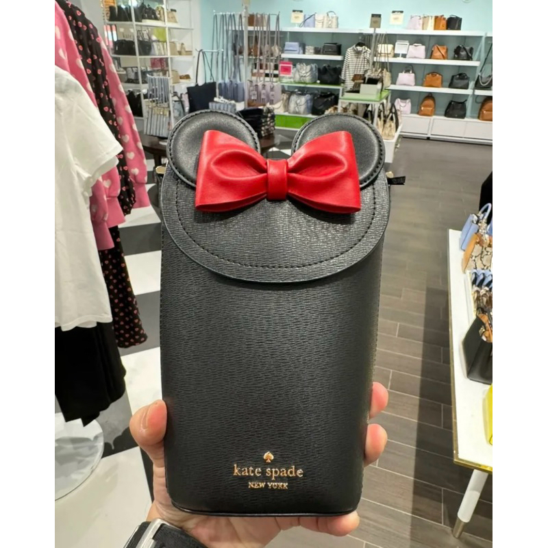 KATE SPADE KS DISNEY MINNIE 3D PHONE BAG BLACK