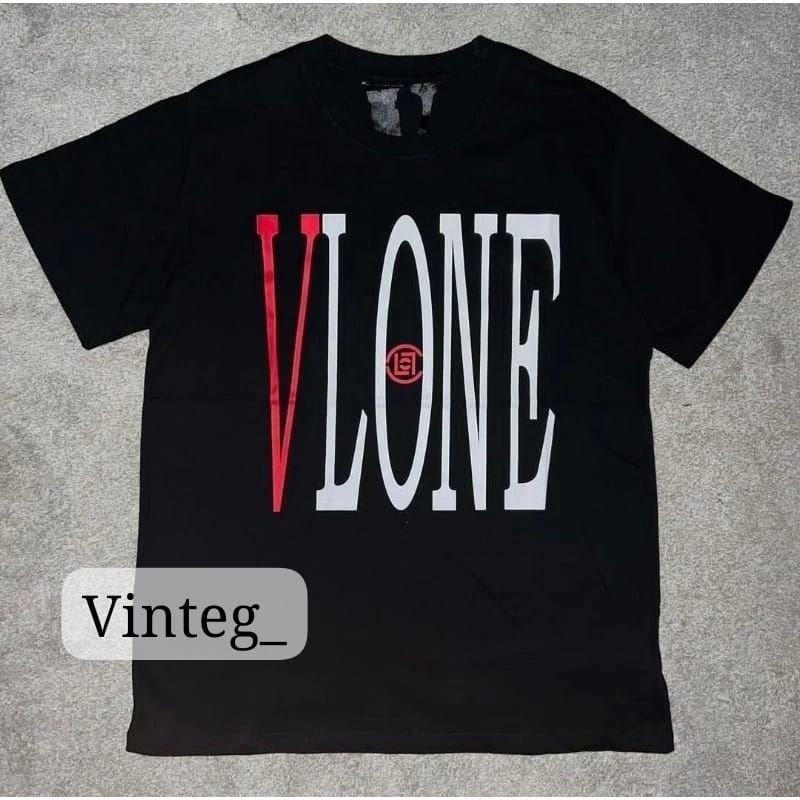 VINTEG KAOS VLONE DRAGON T-SHIRT VLONE DRAGON UNISEX PRIA WANITA MIRROR 1:1