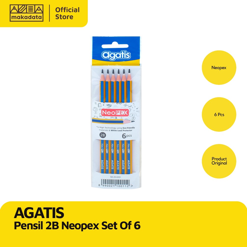 

PENCIL / PENSIL 2B NEOPEX AGATIS SET 6 / PENSIL 2B NEOPEX AGATIS SET 6 (1 SET) MURAH