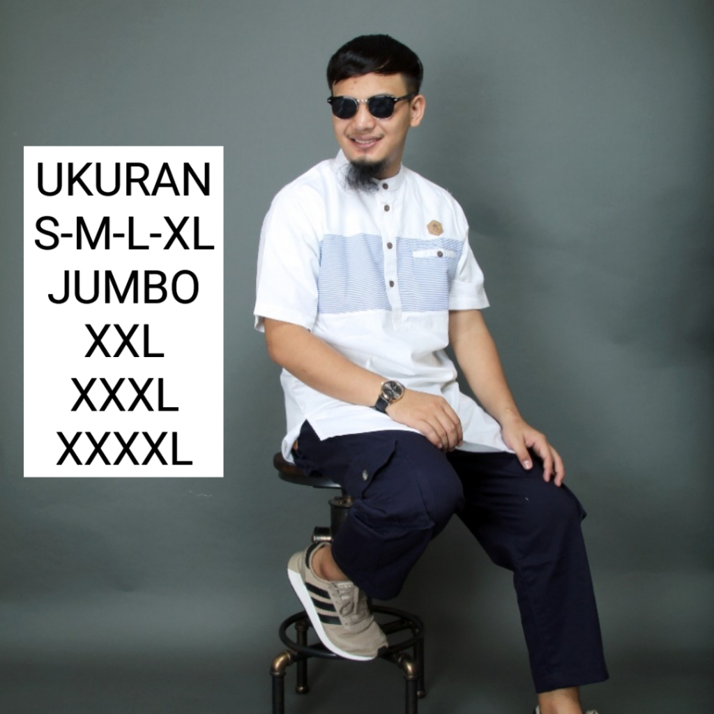 koko putih jumbo al amwa premium oblong - shanghai lengan pendek